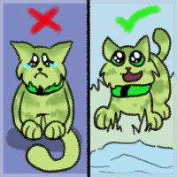 Backgrounds should at minimum have basic shapes that ground it in a physical place (grass, trees, water, etc.)